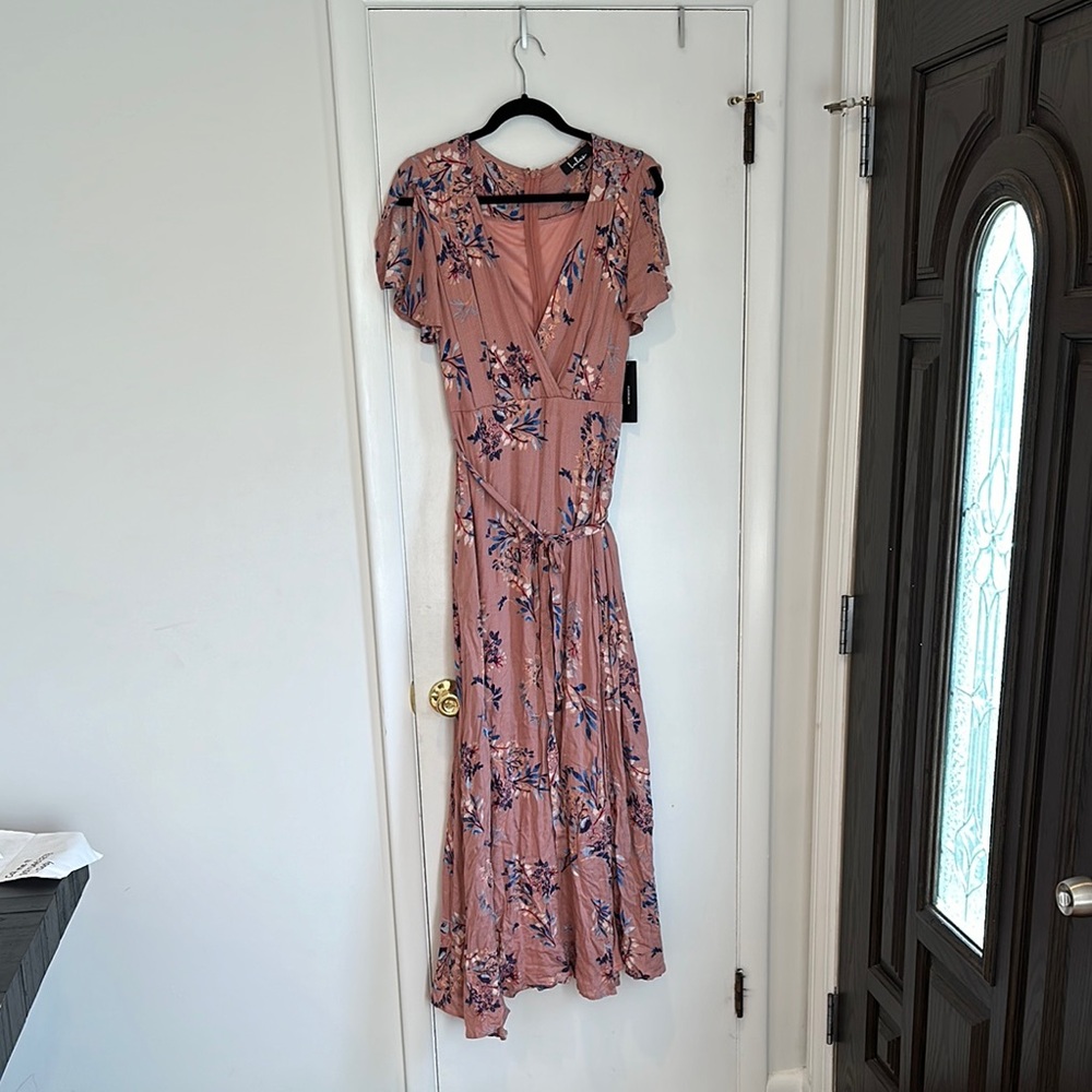 Lulus Floral Pink Maxi Dress